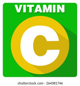 Multilayer Flat Icon For Vitamin C. 