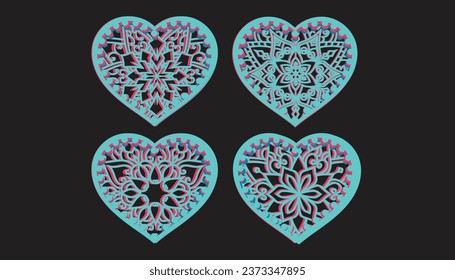 Diseño de fondo de decoración de Mandala multicapa.