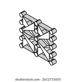 multilayer neural network isometric icon vector. multilayer neural network sign. isolated symbol illustration