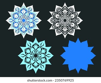 Multilayer snowflake. DIY crafts. Cut out christmas snowflake