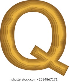Letra de Estilo Multicamada Alphabet Vetor Elemento Q