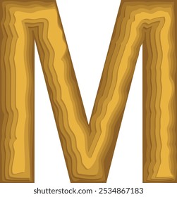 Elemento de Vector de alfabeto de letras de estilo multicapa M