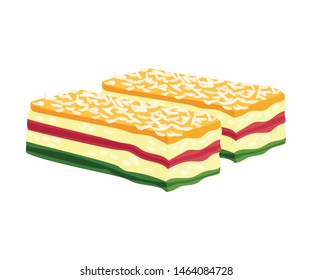 Multi-layered marmalade. Vector illustration on white background.