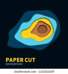 Multilayered paper with holes in it with shadows. Vector background design.
