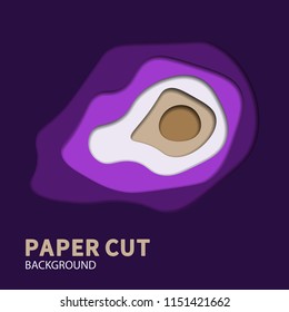 Multilayered paper with holes in it with shadows. Vector background design.