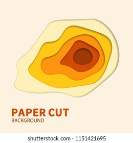 Multilayered paper with holes in it with shadows. Vector background design.