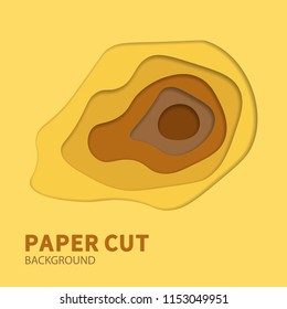 Multilayered paper with holes in it with shadows. Vector background design.