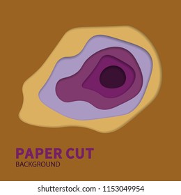 Multilayered paper with holes in it with shadows. Vector background design.