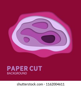 Multilayered paper with holes in it with shadows. Vector background design.