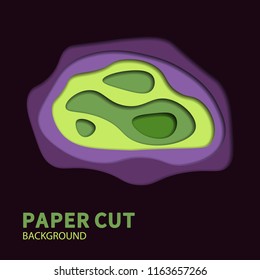 Multilayered paper with holes in it with shadows. Vector background design.