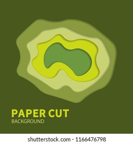 Multilayered paper with holes in it with shadows. Vector background design.