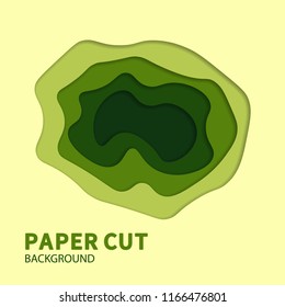 Multilayered paper with holes in it with shadows. Vector background design.