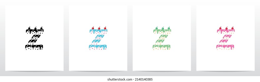 Multilevel Cake Letter Logo Design Z 