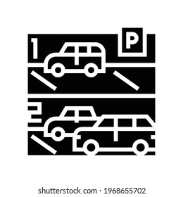 multilevel car parking line icon vector. multilevel car parking sign. isolated contour symbol black illustration