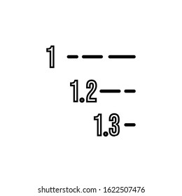 multilevel list icon design line style. Perfect for application, web, logo and presentation template