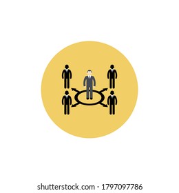 Multilevel marketing design, Multilevel marketing icon design isolated with yellow circle, Icons that can be used for digital business purposes, web, trading applications, templates, etc.