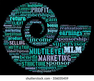 Multilevel Marketing Tag Cloud    - vector illustration