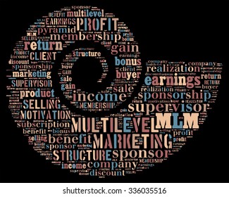 Multilevel Marketing Tag Cloud    - vector illustration