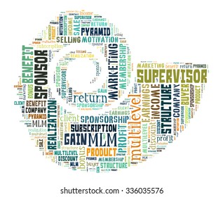 Multilevel Marketing Tag Cloud    - vector illustration