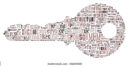 Multilevel Marketing Tag Cloud    - vector illustration