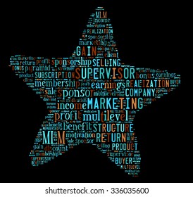 Multilevel Marketing Tag Cloud    - vector illustration