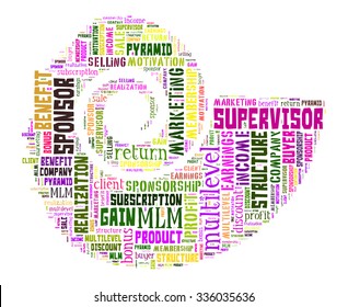 Multilevel Marketing Tag Cloud    - vector illustration