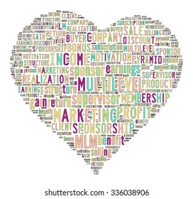 Multilevel Marketing Tag Cloud    - vector illustration