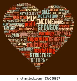 Multilevel Marketing Tag Cloud    - vector illustration