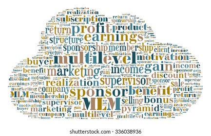 Multilevel Marketing Tag Cloud    - vector illustration