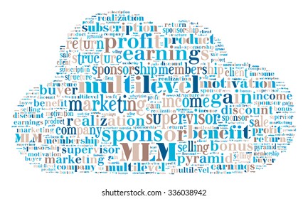 Multilevel Marketing Tag Cloud    - vector illustration