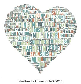 Multilevel Marketing Tag Cloud    - vector illustration
