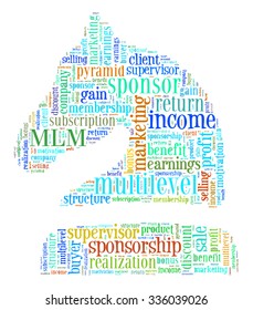 Multilevel Marketing Tag Cloud    - vector illustration