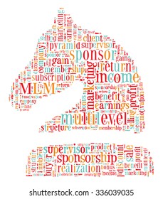 Multilevel Marketing Tag Cloud    - vector illustration