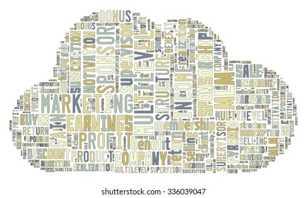 Multilevel Marketing Tag Cloud    - vector illustration