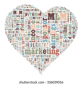 Multilevel Marketing Tag Cloud    - vector illustration