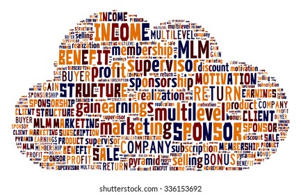 Multilevel Marketing Tag Cloud    - vector illustration