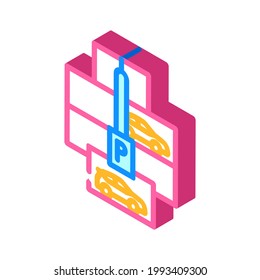 multi-level parking isometric icon vector. multi-level parking sign. isolated symbol illustration