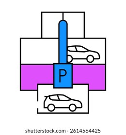 multi-level parking line icon vector. multi-level parking sign. isolated symbol illustration