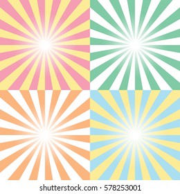 Multilight color Sunbeams background. A bright poster. Scale to any size without loss of resolution.