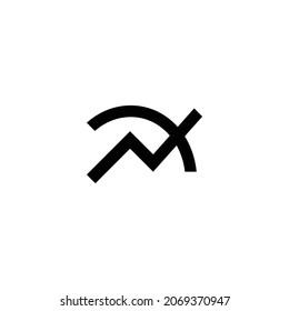 multiline chart Icon. Flat style design isolated on white background. Vector illustration