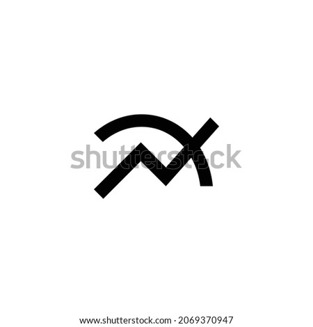 multiline chart Icon. Flat style design isolated on white background. Vector illustration