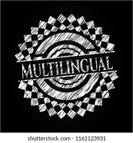 Multilingual on chalkboard