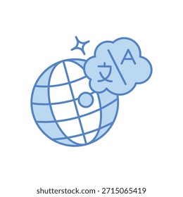 Multilingual Support Icon vector stock illustration