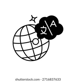 Multilingual Support Icon vector stock illustration