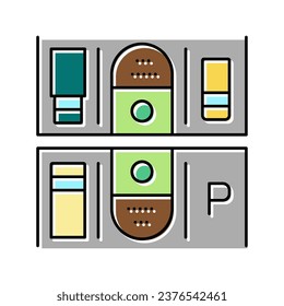 Farbsymbol-Vektorgrafik für mehrsprachige Verwaltungsdienste. Multilocation-Management-Service-Zeichen einzelne Symbolillustration