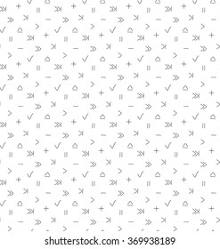 Multimedia arrows seamless pattern. Vector illustration. EPS 10.