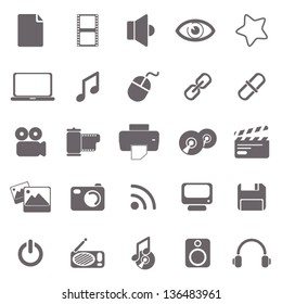 Multimedia basic icons