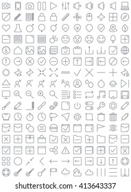Multimedia and business thin line  icon set. Pixel perfect fully editable vector icon suitable for websites, info graphics and print media.