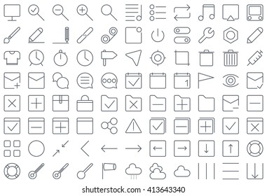 Multimedia and business thin line  icon set. Pixel perfect fully editable vector icon suitable for websites, info graphics and print media.