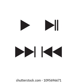Multimedia button icon design trendy
